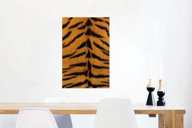Glasbilder - 60x90 cm - Mantel - Tiger - Tiere (Gr. 60x90 cm)