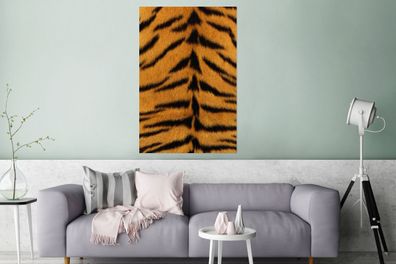Glasbilder - 80x120 cm - Mantel - Tiger - Tiere (Gr. 80x120 cm)