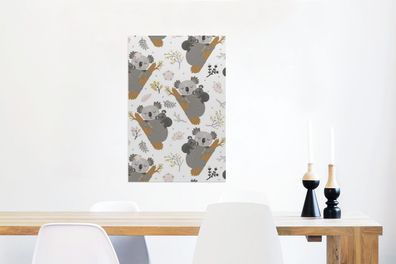 Glasbilder - 60x90 cm - Muster - Koala - Schlafen (Gr. 60x90 cm)