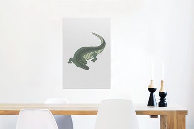 Glasbilder - 60x90 cm - Alligator - Kinder (Gr. 60x90 cm)