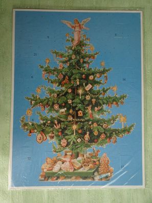 alter Adventskalender Coppenrath Nostalgische Tannenbaum Oblate 1993 38 x 28 cm
