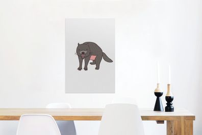 Glasbilder - 40x60 cm - Tasmanischer Teufel - Kinder (Gr. 40x60 cm)