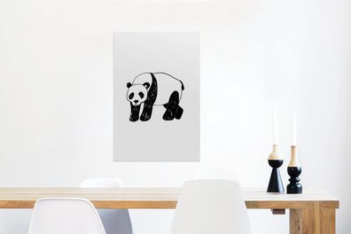 Glasbilder - 40x60 cm - Panda - Kinder - Weiß (Gr. 40x60 cm)