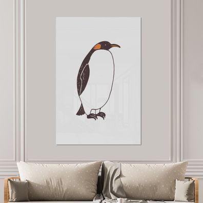 Glasbilder - 100x150 cm - Pinguin - Kinder - Weiß (Gr. 100x150 cm)