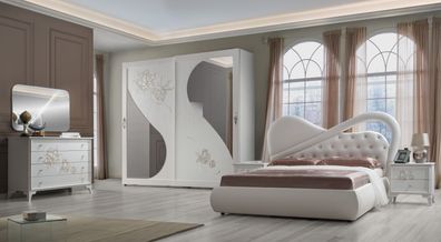 Schlafzimmer Set 160x190 Bett Peonia in Weiß