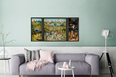 Glasbilder - 160x80 cm - Garten der Lüste - Gemälde von Hieronymus Bosch