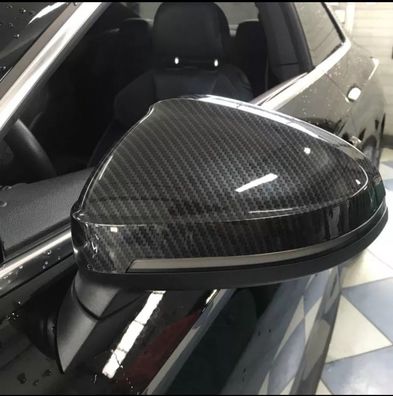 Sport Spiegelkappen Carbon Optik für Audi A4 B9 S4 A5 F5 S5