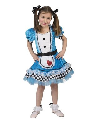 Alice in Wunderland, Wonderland, Prinzessin Princess Kostüm Kleid 116-152