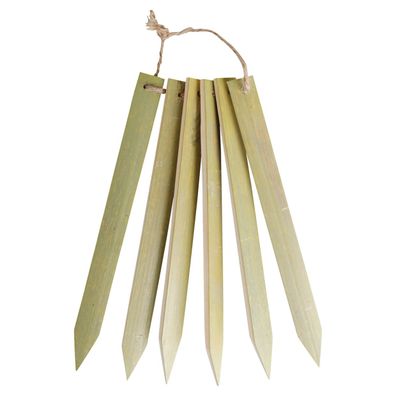 Pflanz- Kräuterschilder Bambus 6 Stück Pflanzetikett H 20 x B 1.8 x L0.6 cm