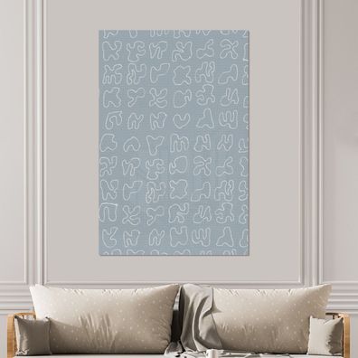 Glasbilder - 100x150 cm - Grau - Abstrakt - Muster (Gr. 100x150 cm)