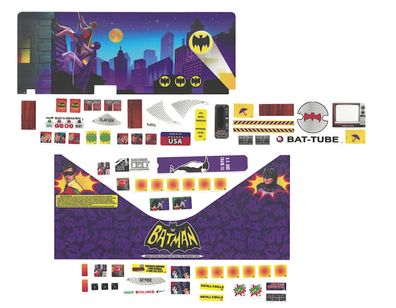 Stern Pinball Flipper Batman Premium Playfield Decals Kit #802-5000-I2