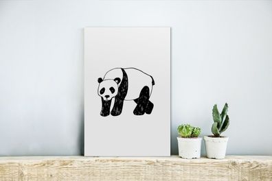 Glasbilder - 20x30 cm - Panda - Kinder - Weiß (Gr. 20x30 cm)