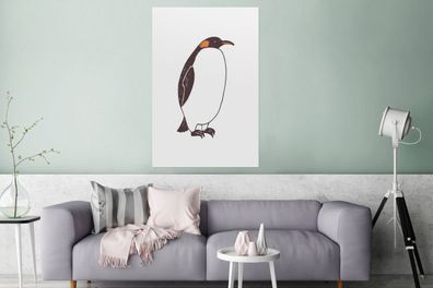 Glasbilder - 80x120 cm - Pinguin - Kinder - Weiß (Gr. 80x120 cm)