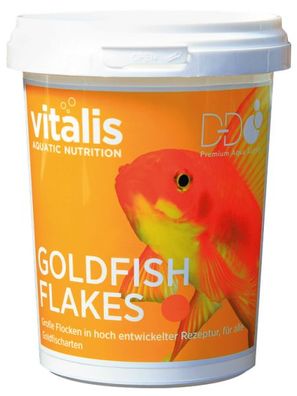 Goldfish Flakes 250g Eimer Vitalis Große Flocken für alle Goldfische