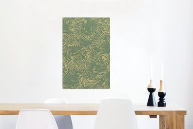 Glasbilder - 40x60 cm - Gelb - Grün - Patterns (Gr. 40x60 cm)