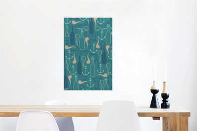 Glasbilder - 40x60 cm - Segler - Muster - Farben (Gr. 40x60 cm)