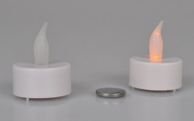 LED-Teelichter 5x 2er-Set mit Batterien elektrische Kerze Deko Teelicht weiß