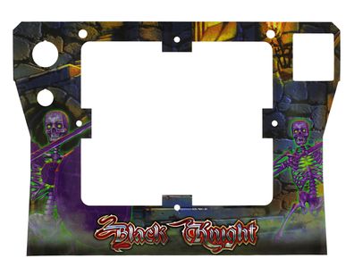Stern Pinball Flipper Black Knight Cabinet Decal Front #820-76N1-05
