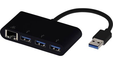 USB type A Netzwerk Adapter + Hub bis 3 USB Geräte LAN Adapter Netzwerk
