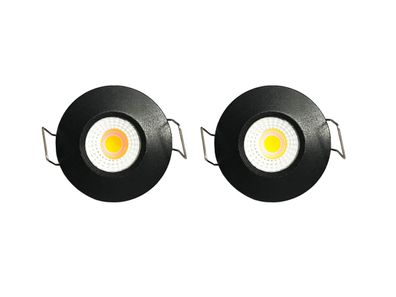 3 W LED mini Einbauleuchte Einbaustrahler Spot inkl. Trafo schwarz