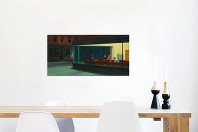 Leinwandbilder - 160x80 cm - Nighthawks - Edward Hopper (Gr. 160x80 cm)
