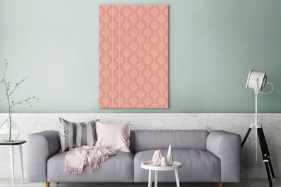 Leinwandbilder - 90x140 cm - Lollipop - Rosa - Muster (Gr. 90x140 cm)