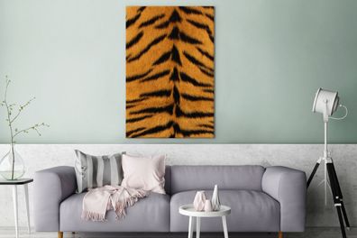 Leinwandbilder - 80x120 cm - Mantel - Tiger - Tiere (Gr. 80x120 cm)