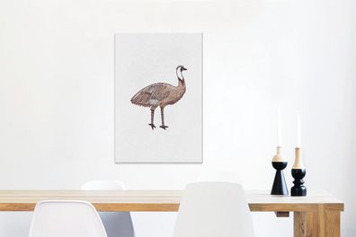 Leinwandbilder - 60x90 cm - Vogel - Kinder - Weiß (Gr. 60x90 cm)