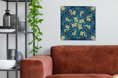 Leinwandbilder - 50x50 cm - Blütenblätter - Polka dots - Rund - Muster (Gr. 50x50 cm)