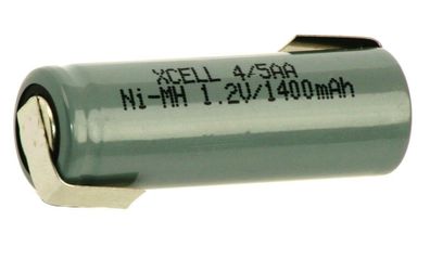 XCELL, NiMh Akku Industriezelle, 4/5AA, Z-Lötfahne, 43x14,5mm, 1,2V/1400mA