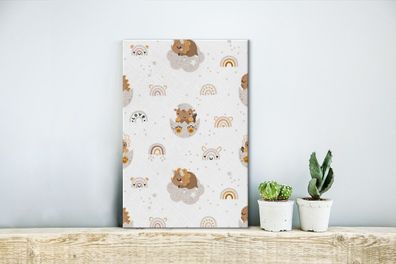 Leinwandbilder - 20x30 cm - Muster - Dinosaurier - Ei (Gr. 20x30 cm)