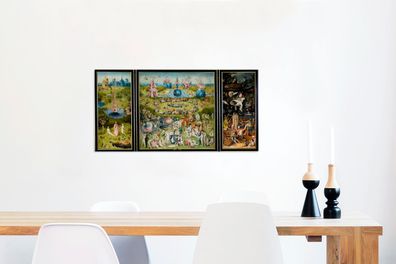 Leinwandbilder - 80x40 cm - Garten der Lüste - Gemälde von Hieronymus Bosch