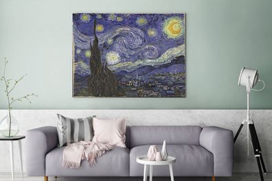 Leinwandbilder - 120x90 cm - Sternennacht - Vincent van Gogh (Gr. 120x90 cm)