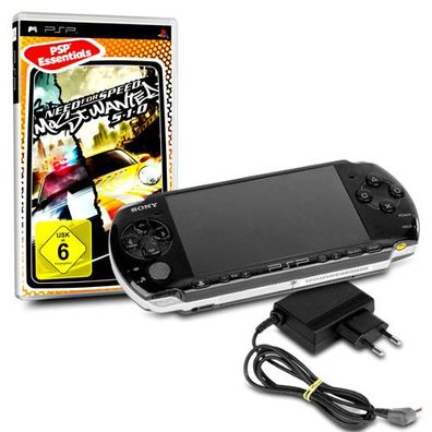 Original Sony PlayStation Portable - PSP 3004 Silm & Lite Konsole in Schwarz / ...