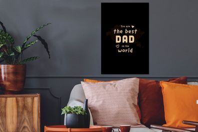 Poster - 40x60 cm - Zitate - Der beste Papa der Welt - Sprichwörter - Papa