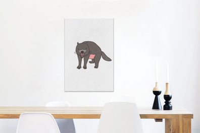 Leinwandbilder - 60x90 cm - Tasmanischer Teufel - Kinder (Gr. 60x90 cm)