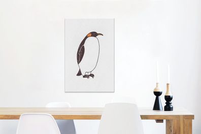 Leinwandbilder - 60x90 cm - Pinguin - Kinder - Weiß (Gr. 60x90 cm)