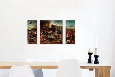 Leinwandbilder - 160x80 cm - Versuchung des Heiligen Antonius - Gemälde von Hieronymu