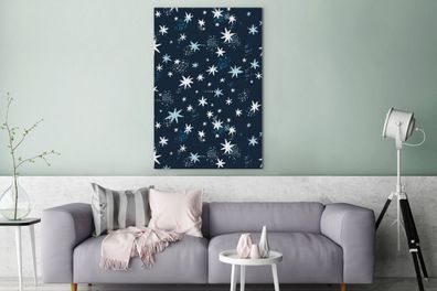 Leinwandbilder - 90x140 cm - Design - Sterne - Punkte (Gr. 90x140 cm)