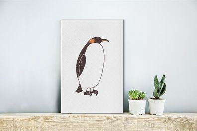 Leinwandbilder - 20x30 cm - Pinguin - Kinder - Weiß (Gr. 20x30 cm)