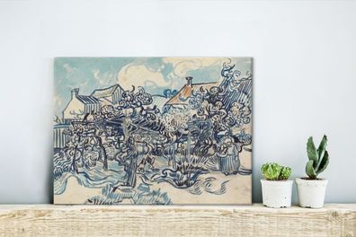 Leinwandbilder - 40x30 cm - Alter Weinberg mit Bäuerin - Vincent van Gogh