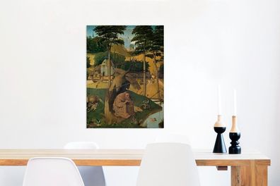 Leinwandbilder - 60x80 cm - Die Versuchung des hl. Antonius - Gemälde von Hieronymus