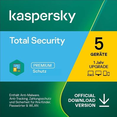 Kaspersky Total Security 2022 5 PC Geräte - 1 Jahr