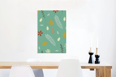 Leinwandbilder - 60x90 cm - Blumen - Blätter - Patterns (Gr. 60x90 cm)