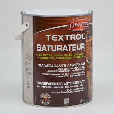 Owatrol Textrol 5 Liter hell Holzschutz außen Holzschutzlasur Holz Öl-Lasur