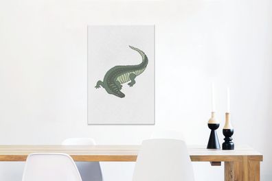 Leinwandbilder - 40x60 cm - Alligator - Kinder (Gr. 40x60 cm)