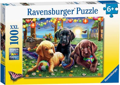 Ravensburger 12886 XXL Kinderpuzzle Hunde Picknick 100 Teile Legespiel