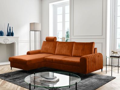 Ecksofa Simori Eckcouch mit Bettkasten und Schlaffunktion Wohnzimmer L-Form Neu