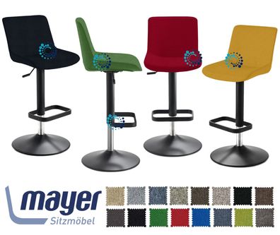 Mayer Barhocker 1235, schwarz, 16 Farben, Stoffgruppe 26