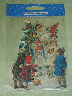 alter Adventskalender Coppenrath Weihnachtsengel-Oblate (C) 1993 ca 33x26cm
